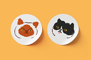 Cute doodle cat, kitty faces set, an Animal Illustration by Good Studio (Thumbnail 4 of 4)