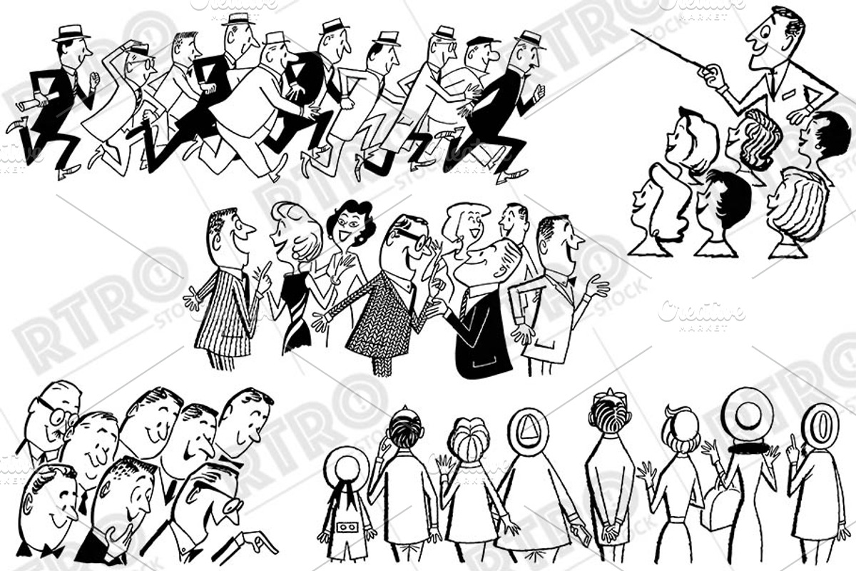 RTRO Crowds 1, a Person Illustration by RTRO Stock (Photo 5 of 5)