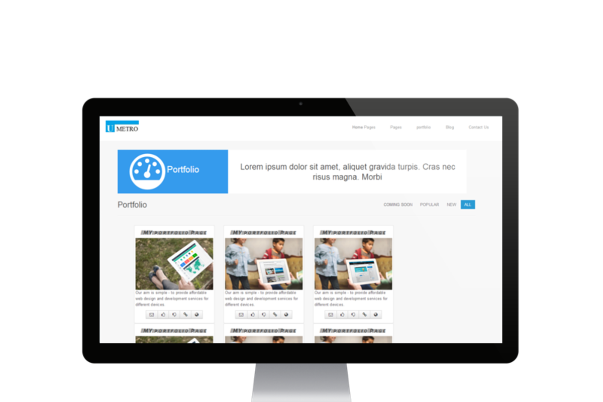 uMetro Multi Purpose Template, a Websites & App Template by uExel Web Design Shop (Photo 3 of 5)