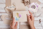Lilac Watercolor Clipart Set, a Seasonal Illustration by Leonaa art (Thumbnail 5 of 8)
