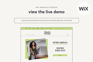 Retro Wix Website Template