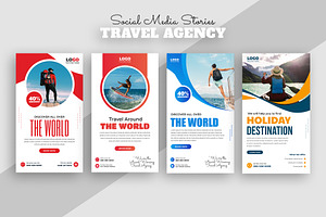Travel Agency Social Media Stories, a Social Media Template by nandinigraphics