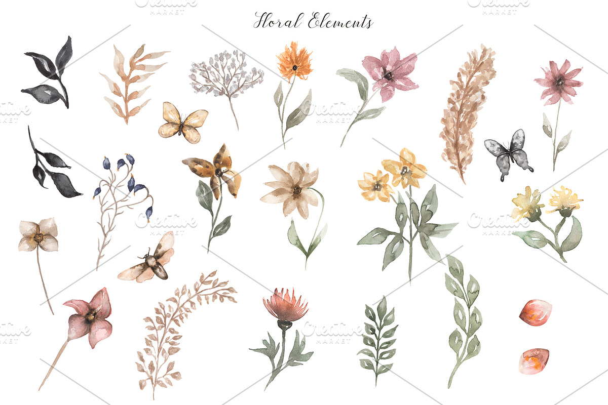 Watercolor Vintage Aesthetic, a Decorative Illustration by MayaNavits (Photo 7 of 15)