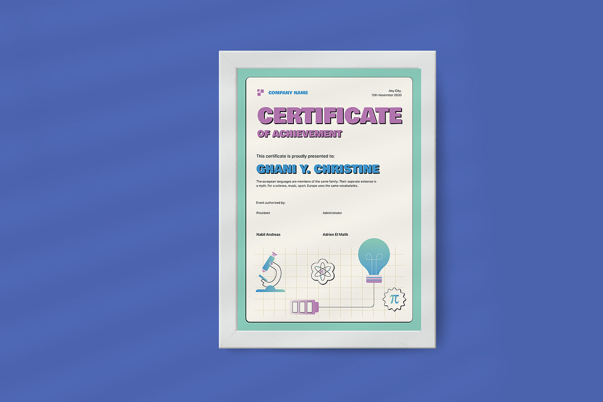 Science & Math Olympiad Certificate, a Print Template by Neermana (Photo 4 of 4)
