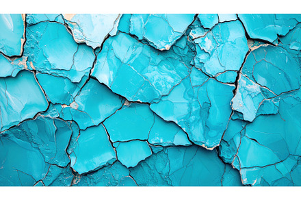 Cracked blue paint surface