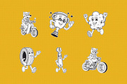 Groovy Racers Retro Illustration, a Transportation Illustration by Decoconio Design (Thumbnail 3 of 7)