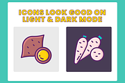 50 Vegetable Produce Icons, a Solid Icon by Flat Icons (Thumbnail 7 of 7)