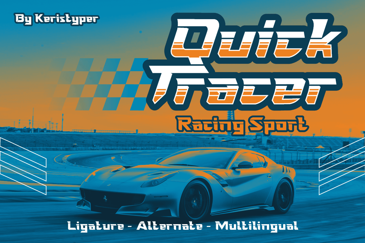 Quick Tracer, a Font by kerismaker (Photo 1 of 12)