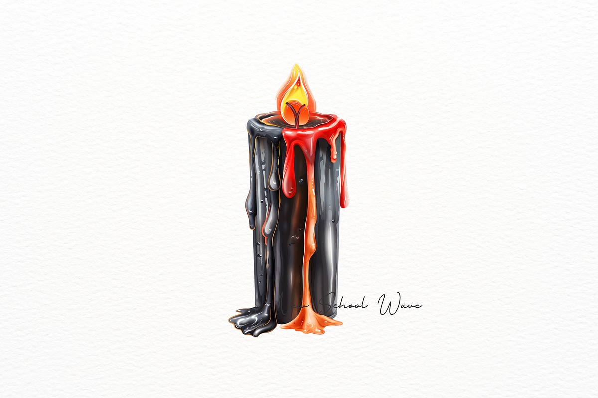 Hyperrealistic Watercolor Candle, an Object Illustration by New-School-Wave (Photo 2 of 5)