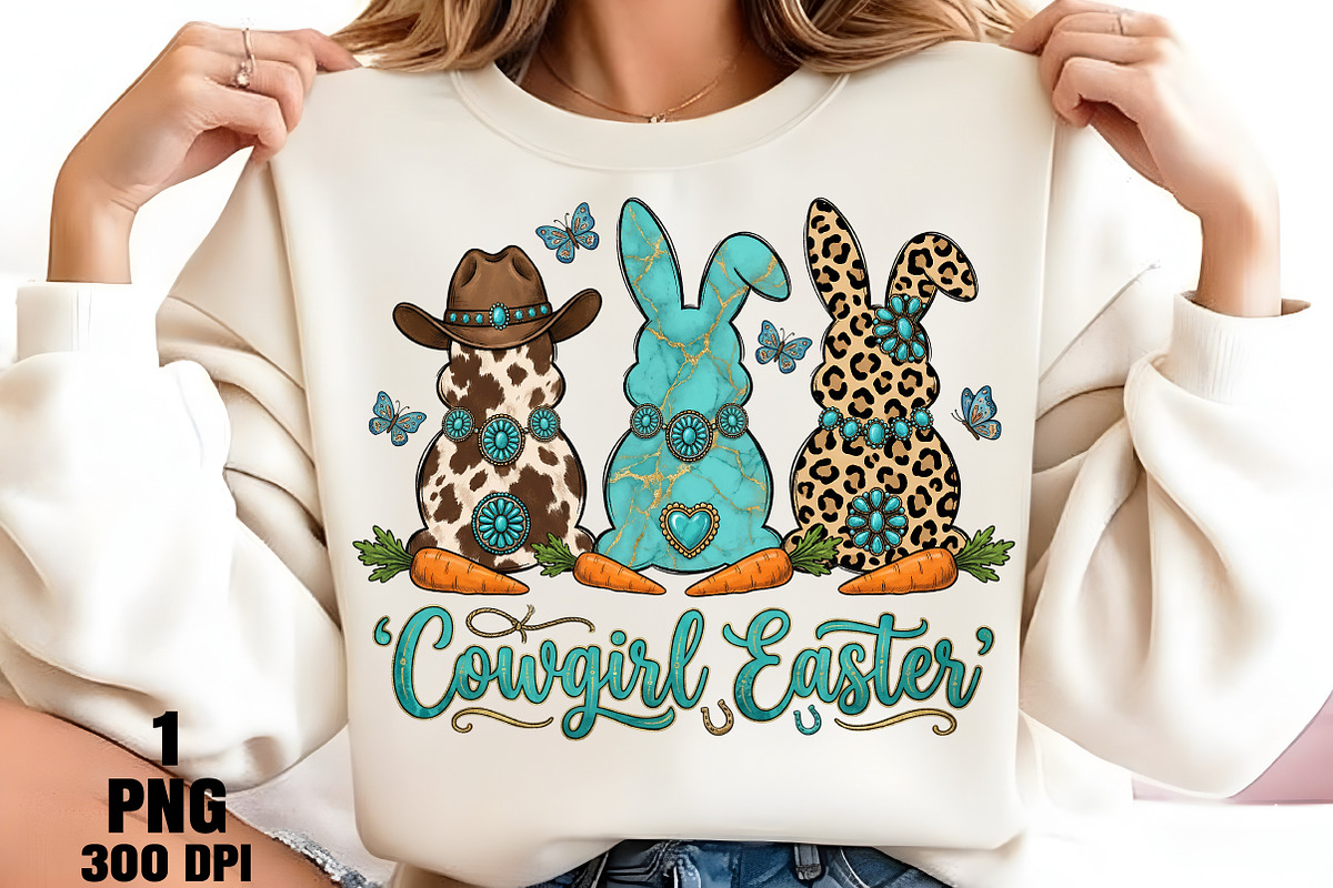 Cowgirl Easter Western Easter Png, an Illustration by Daily.Designs (Photo 2 of 5)