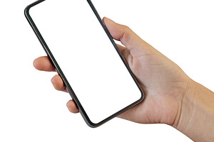 Hand holding modern smart phone, a Technology Photo by BOOCYS