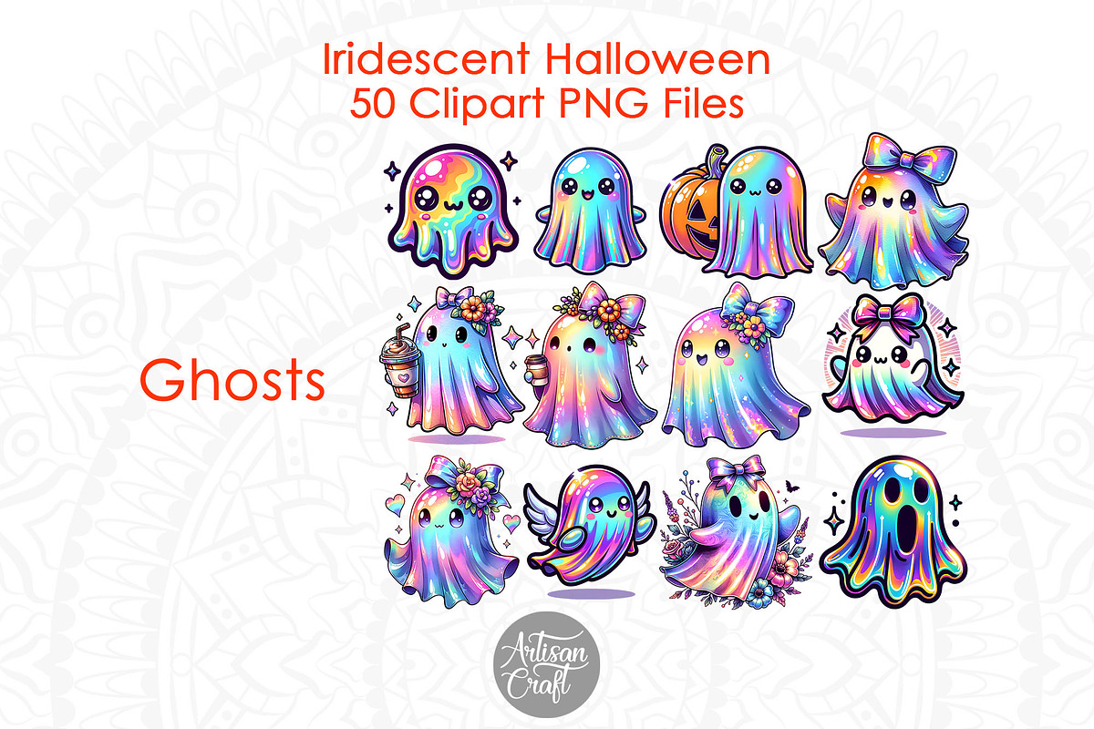 Iridescent Halloween Clipart 50, a Seasonal Illustration by Artisan Craft (Photo 10 of 10)