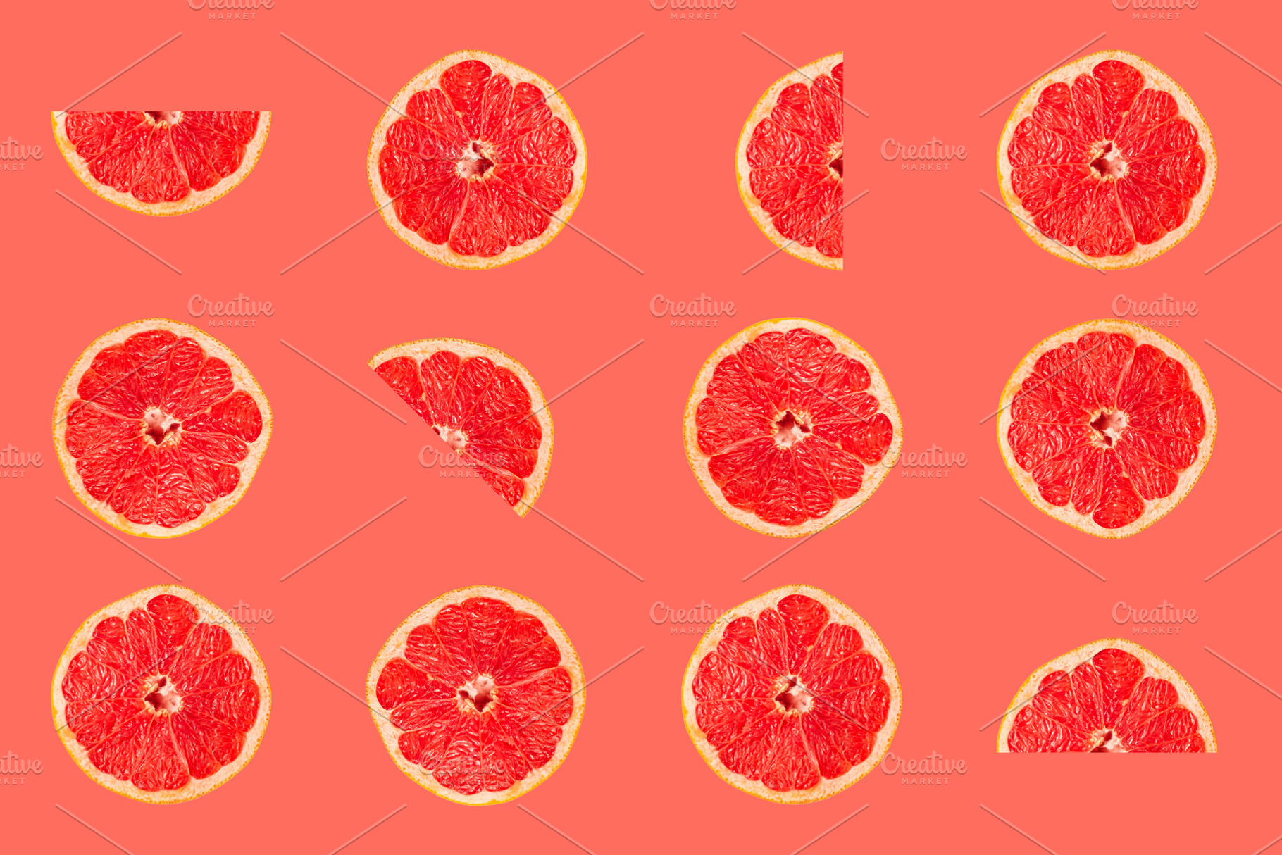 Grapefruit tropical pattern texture, a Food & Drink Photo by Frostroomhead