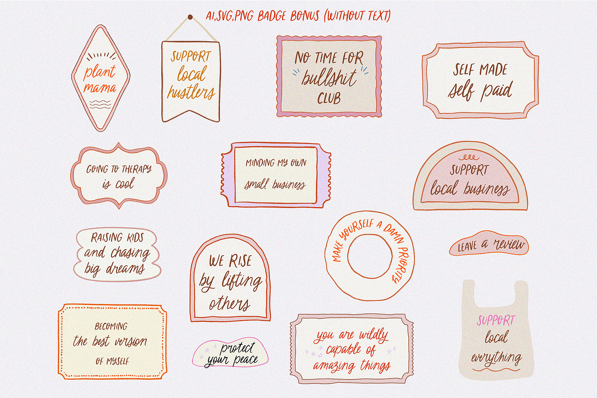 Small Business Club//Fun Font Duo, a Handwritten Font by PeachCreme (Photo 13 of 16)