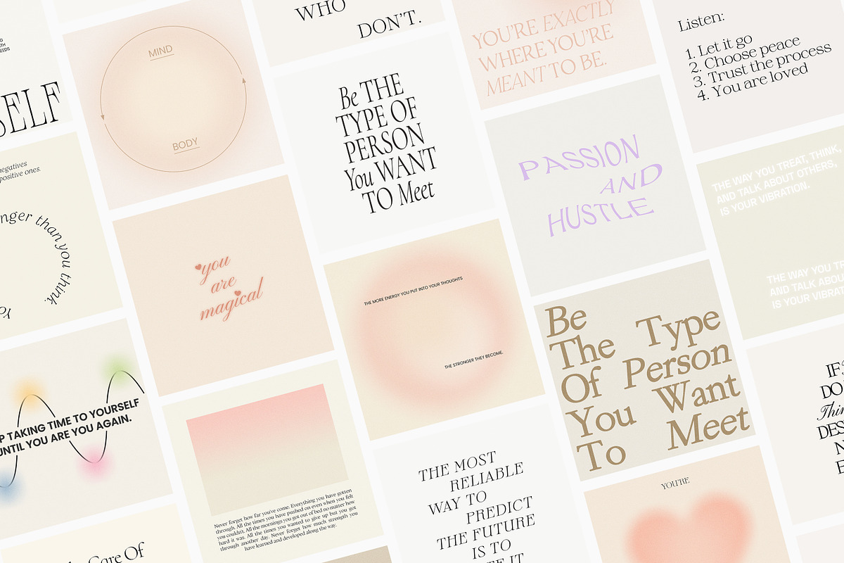 BUNDLE Instagram Quotes Templates PS, a Social Media Template by Love Radiation Studio (Photo 3 of 12)