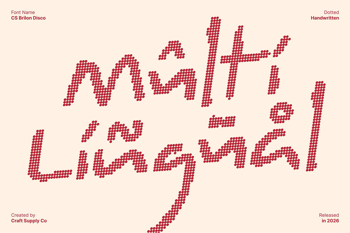 CS Brilon Disco, a Sans Serif Font by Craft Supply Co. (Photo 7 of 8)