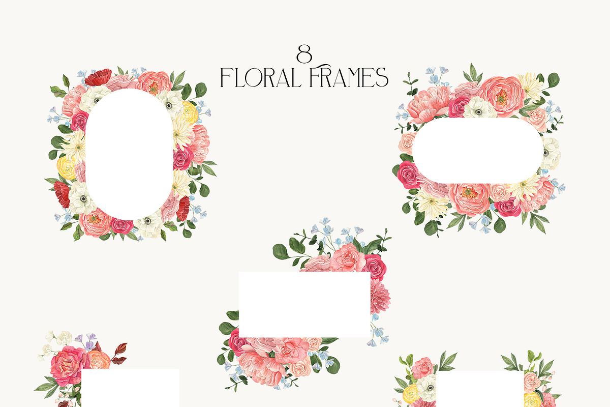 Garden Party Watercolor Florals, a Decorative Illustration by Catch the Dream Art (Photo 5 of 13)