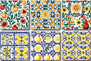 Mediterranean Tiles Italian Pattern, a Pattern Graphic by designcity5 (Thumbnail 5 of 5)