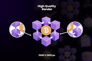 Blockchain 3D Icon, an Object 3D Model by Artnivora.Std (Thumbnail 2 of 4)