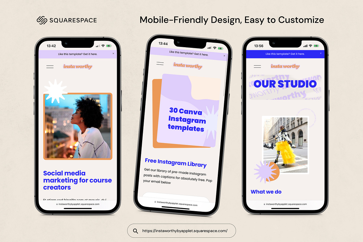 Squarespace Template: Instaworthy preview 4
