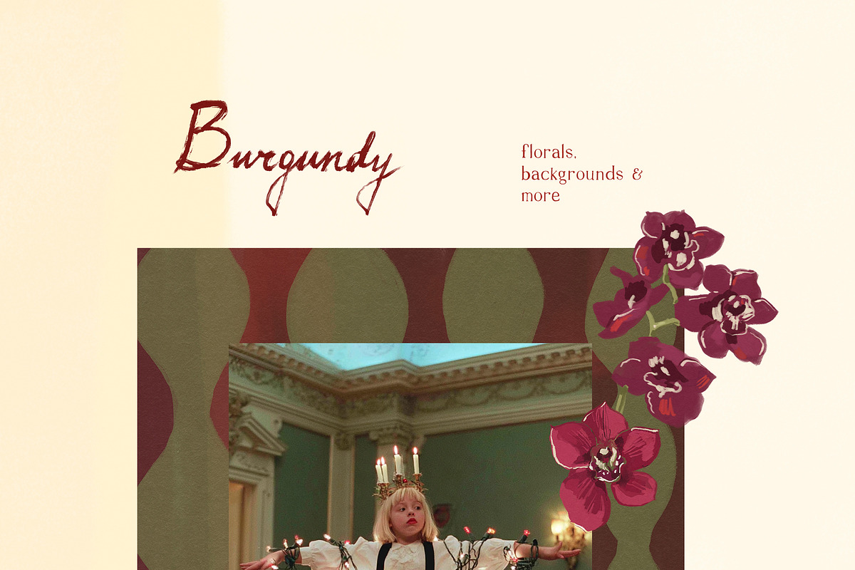 Burgundy Wedding Flower Illustration, a Decorative Illustration by whiteheartdesign (Photo 15 of 16)