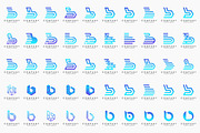 set of letter B logo design vector, a Branding & Logo Template by BARONSTD (Thumbnail 3 of 4)
