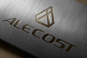 Laser Etching Logo On Steel Mockup