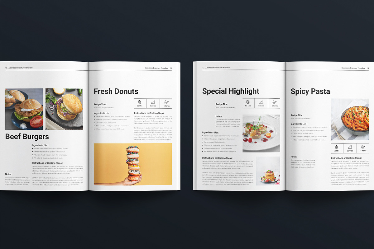 Cookbook Brochure Template, a Brochure Template by E-Type (Photo 5 of 7)