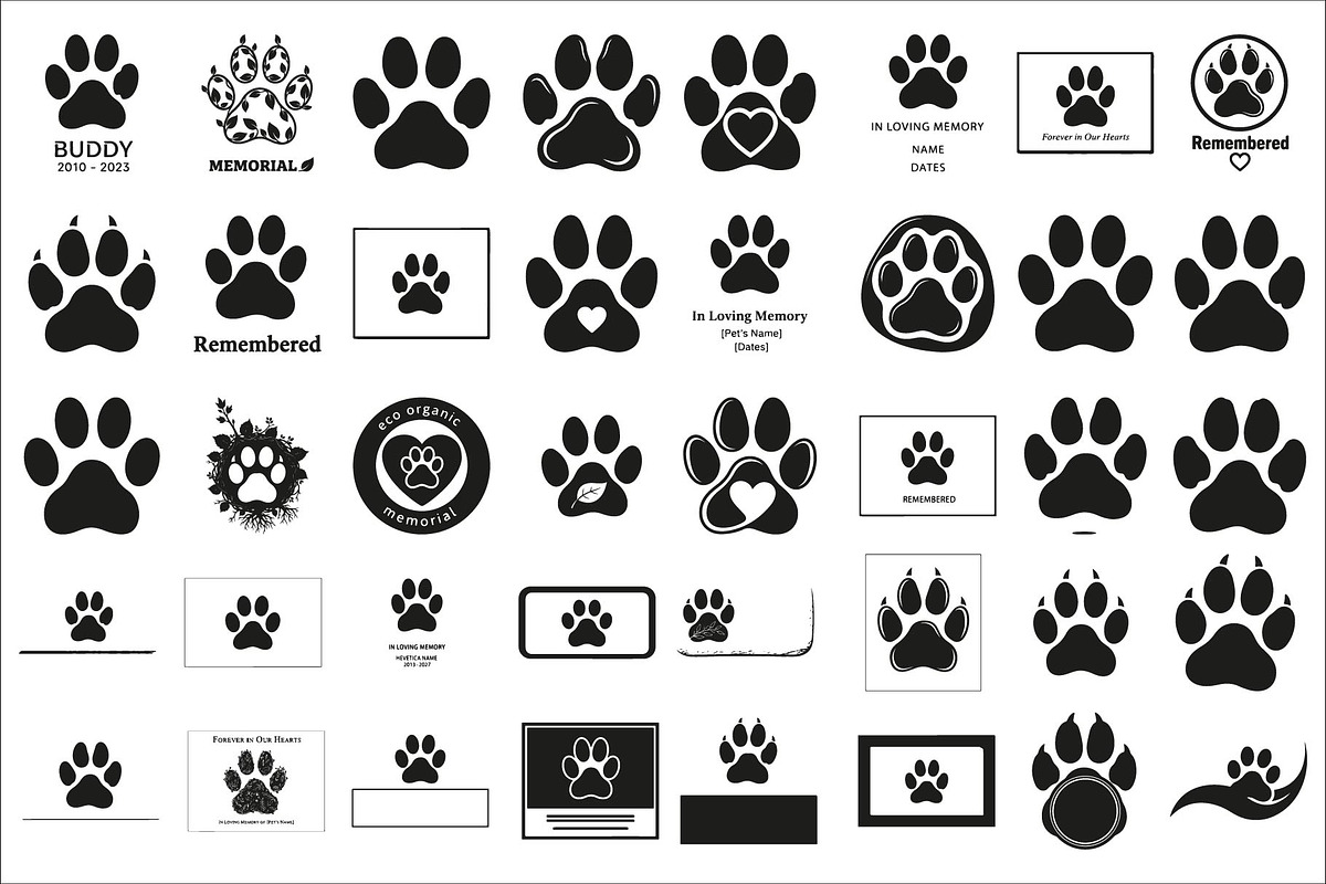 Heartfelt paw print memorial plaque, an Illustration by Amazin_art (Photo 1 of 32)