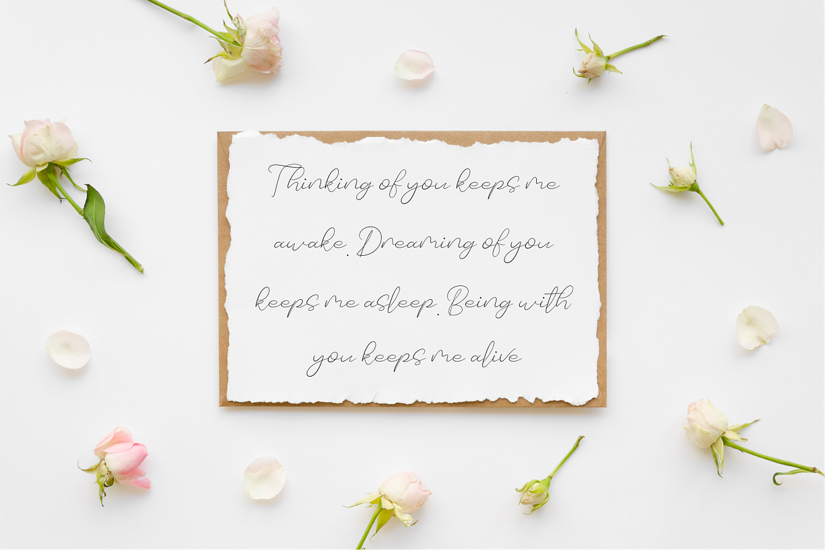 Basic Romantic | Modern Script Font, a Script Font by Forberas Club (Photo 4 of 9)