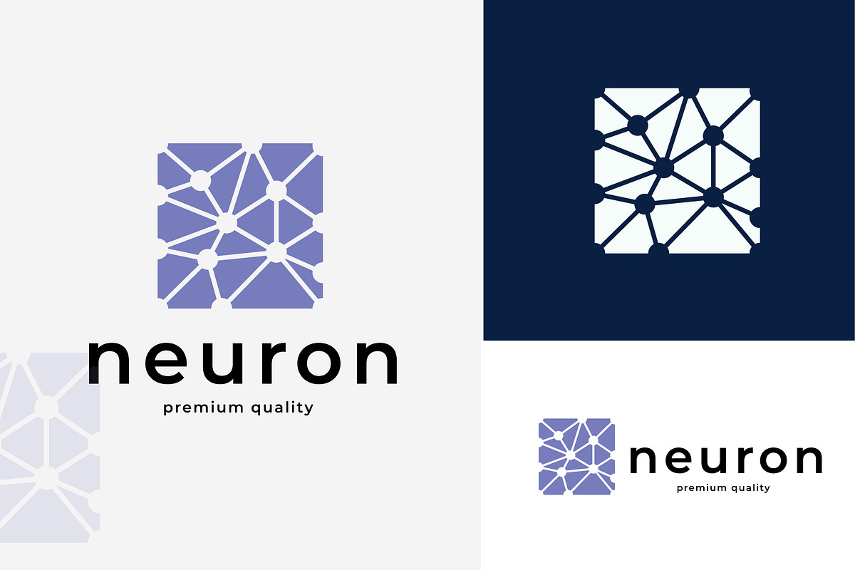 badge simetris abstract neuron logo, a Branding & Logo Template by Pyruos ID