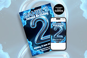 2nd Birthday Canva Invitation, an Invitation Template by M9 Design (Thumbnail 2 of 4)