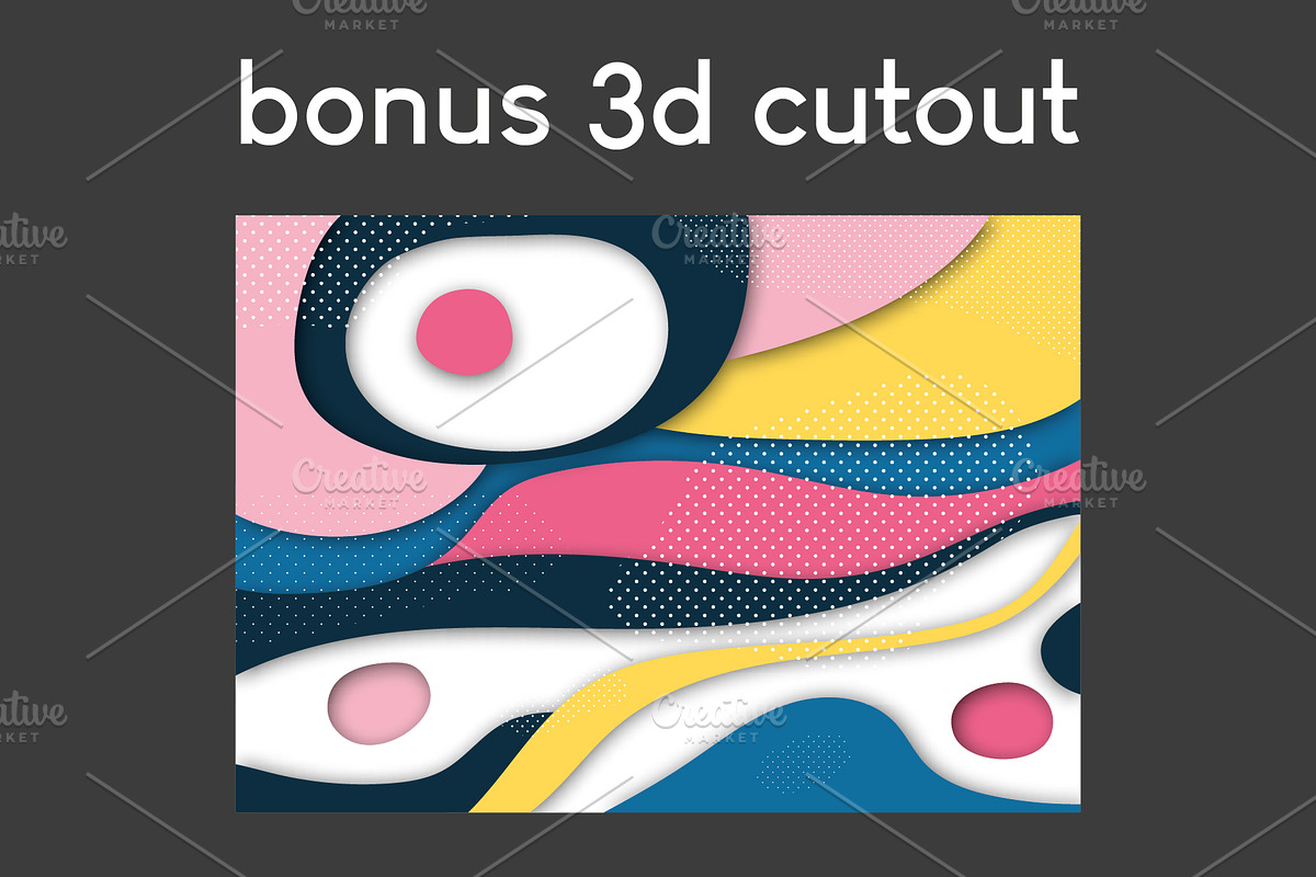 Abstract compositions and cards set, a Pattern Graphic by pixelwerk (Photo 4 of 4)