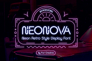 Neonova - Neon Retro Style Font