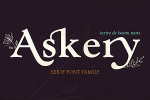 Askery Font Family, a Slab Serif Font by Design 265