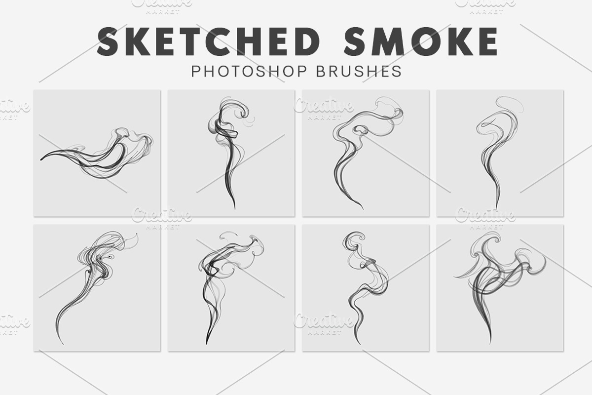 30 Sketched Smoke Photoshop Brushes, a Brush Add-On by AB-TheDesigner (Photo 4 of 5)