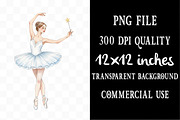 Watercolor Holiday Ballerina Clipart, an Illustration by Designking (Thumbnail 4 of 5)