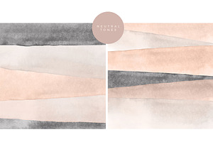 6 Watercolor Backgrounds-Stripes