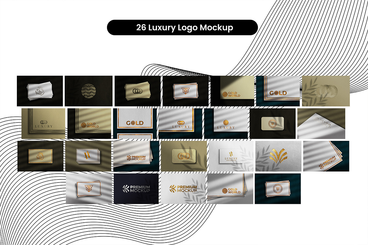 26 Luxury Logo Mockup with Shadow, a Mockup by aalfndi (Photo 2 of 30)