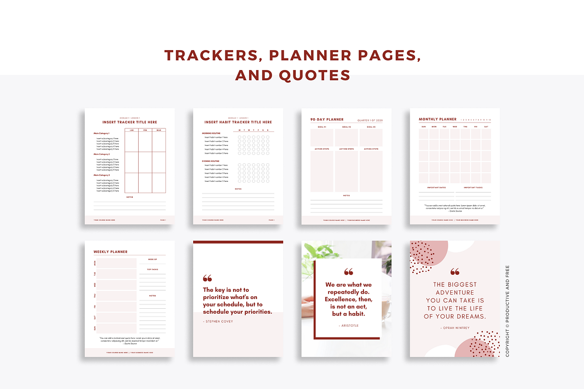 Canva Workbook Template Courses, a Magazine Template by ProductiveandFree (Photo 8 of 21)