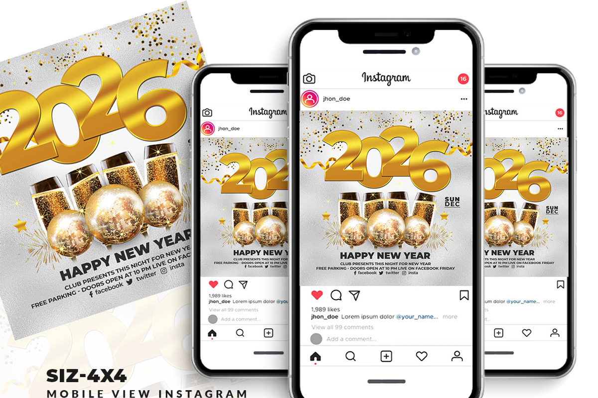 New Year Flyer, a Flyer Template by AfzaalGraphics (Photo 2 of 2)