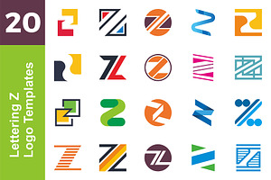20 Logo Lettering Z Template Bundle