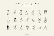 WEDDING line art illustrations, a Decorative Illustration by Crocus Paperi (Thumbnail 3 of 6)
