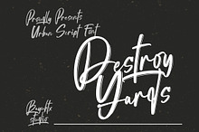 Destroy Yards – Urban Script Font