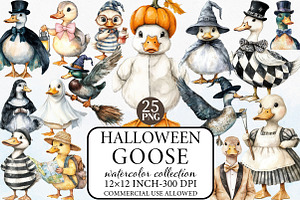 Halloween Goose Clipart PNG Sublimat, a Graphic by Libby Wishes