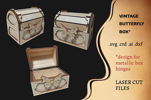 Mini butterfly chest - laser cut