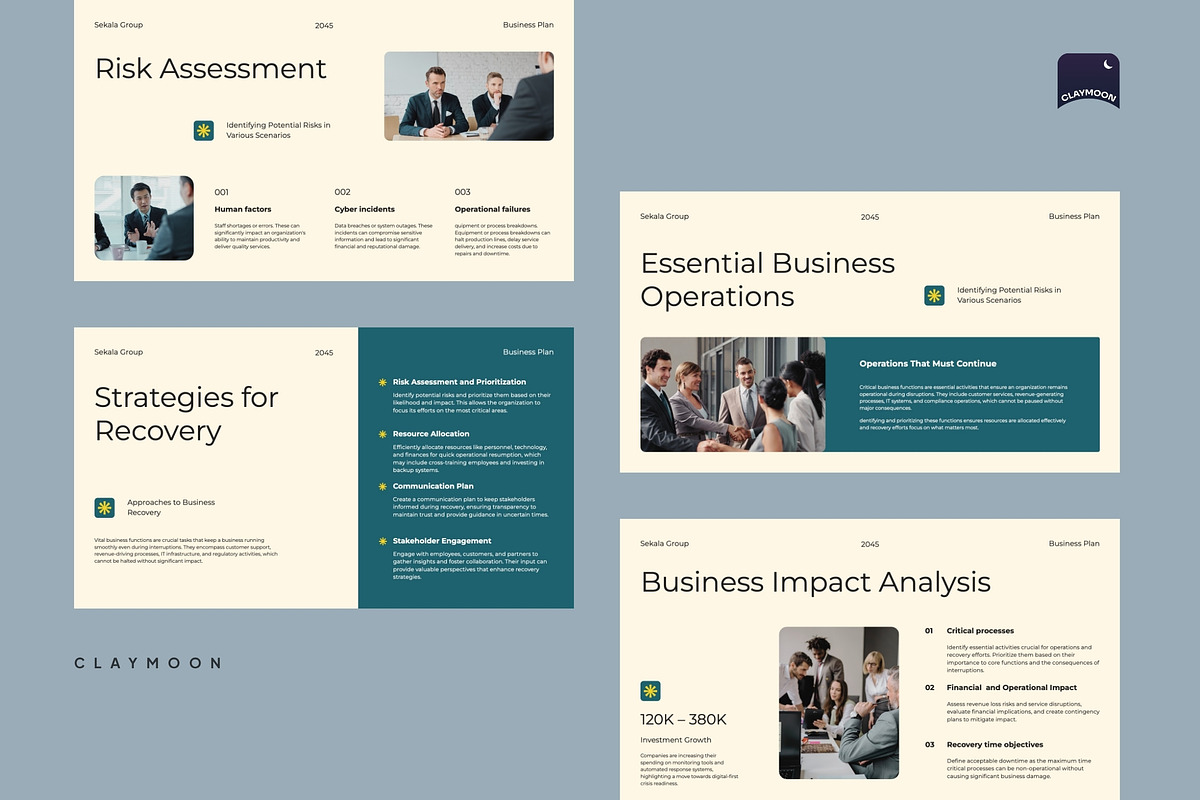 Business Continuity Strategy, a Presentation Template by Claymoon Lab (Photo 3 of 6)