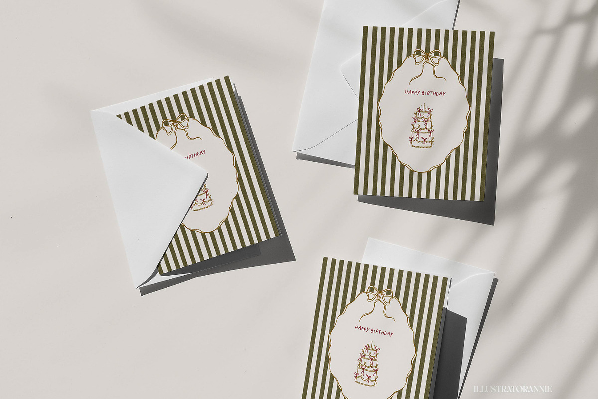 Modern Illustrated Birthday Card, a Card Template by IllustratorAnnie (Photo 4 of 5)