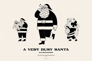 A Very Busy Santa Illustrations, a Seasonal Illustration by Feelsoul