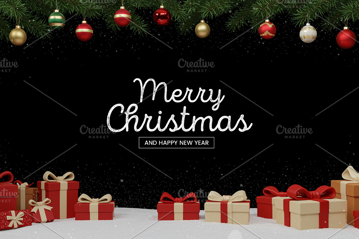 Merry Christmas & Happy New Year PSD, a Social Media Template by Qaseem Zaidi Graphics